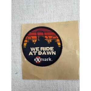 eXmark We Ride At Dawn Patch Embroidered Sunset Mower Logo 3M Adhesive Backing